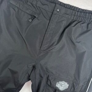 Harley-Davidson Rain Pant Men 2XL Black Gore-Tex Paclite Double Knee Waterproof